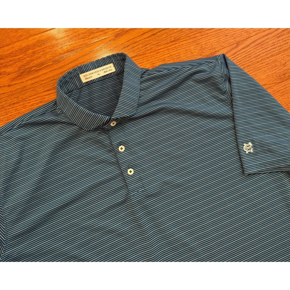 Holderness & Bourne Cascade Hills Country Club Golf Polo Shirt Mens XL Striped